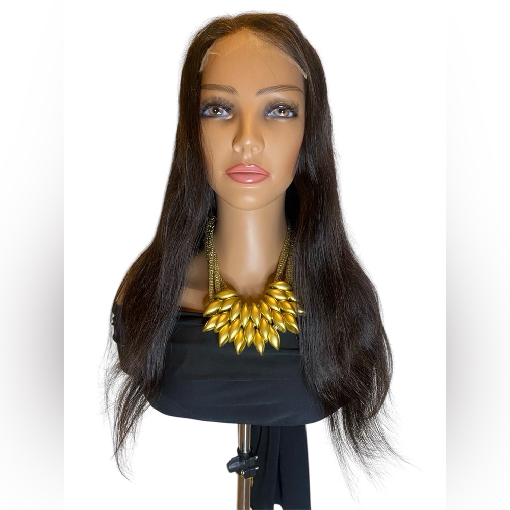 BC259S18 Cambodian Virgin Straight Human Hair 5x5 Hd lace closure wig-18”